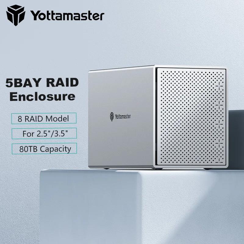 Yottamaster ˷̴  ϵ ̺ Ŭ SATA 3.0,  丮, 5 , 2.5 ġ, 3.5 ġ, USB3.0 , 5x16TB